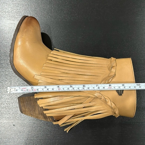 Harley-Davidson Women's Retta Tan Fringe Boots - 8 - Picture 9 of 14